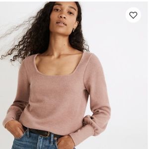 Ottoman Rib Square-Neck Top